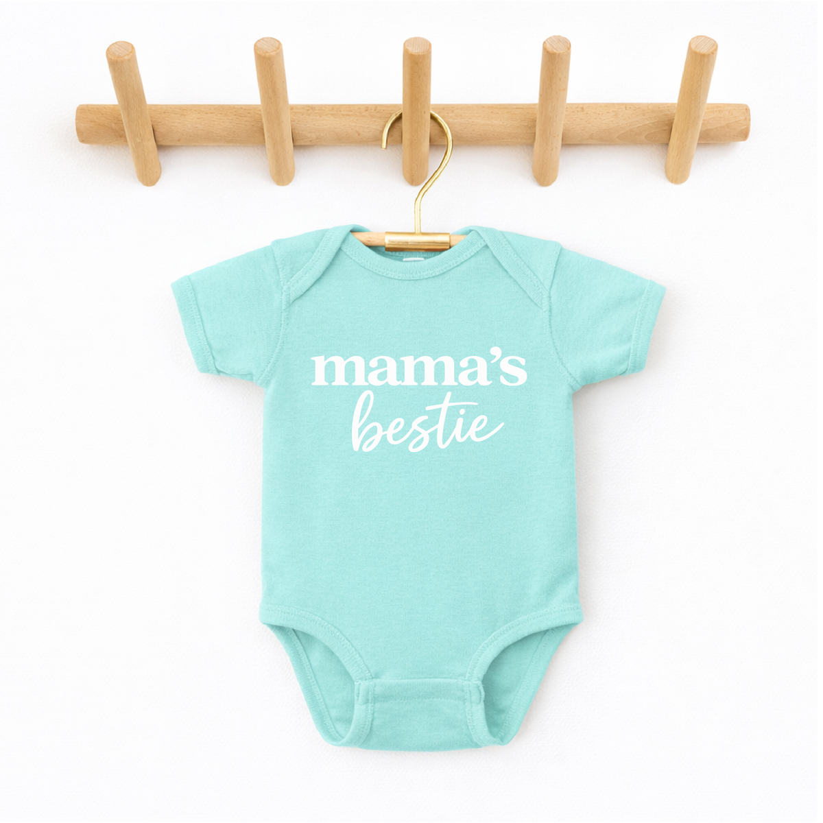 Mama's Bestie Baby's First Mothers Day Onesie