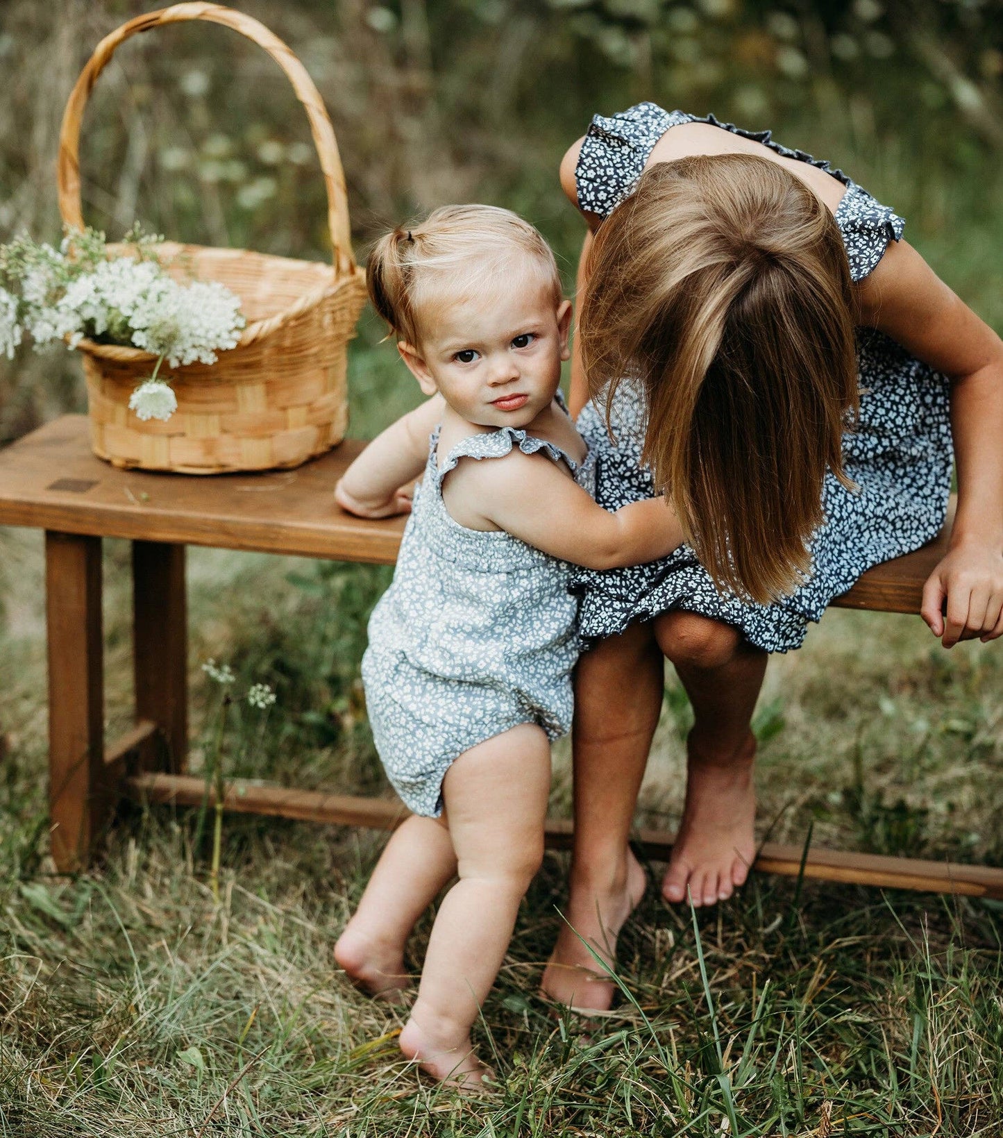 Sleeveless Bodysuit: Blueberry Floral