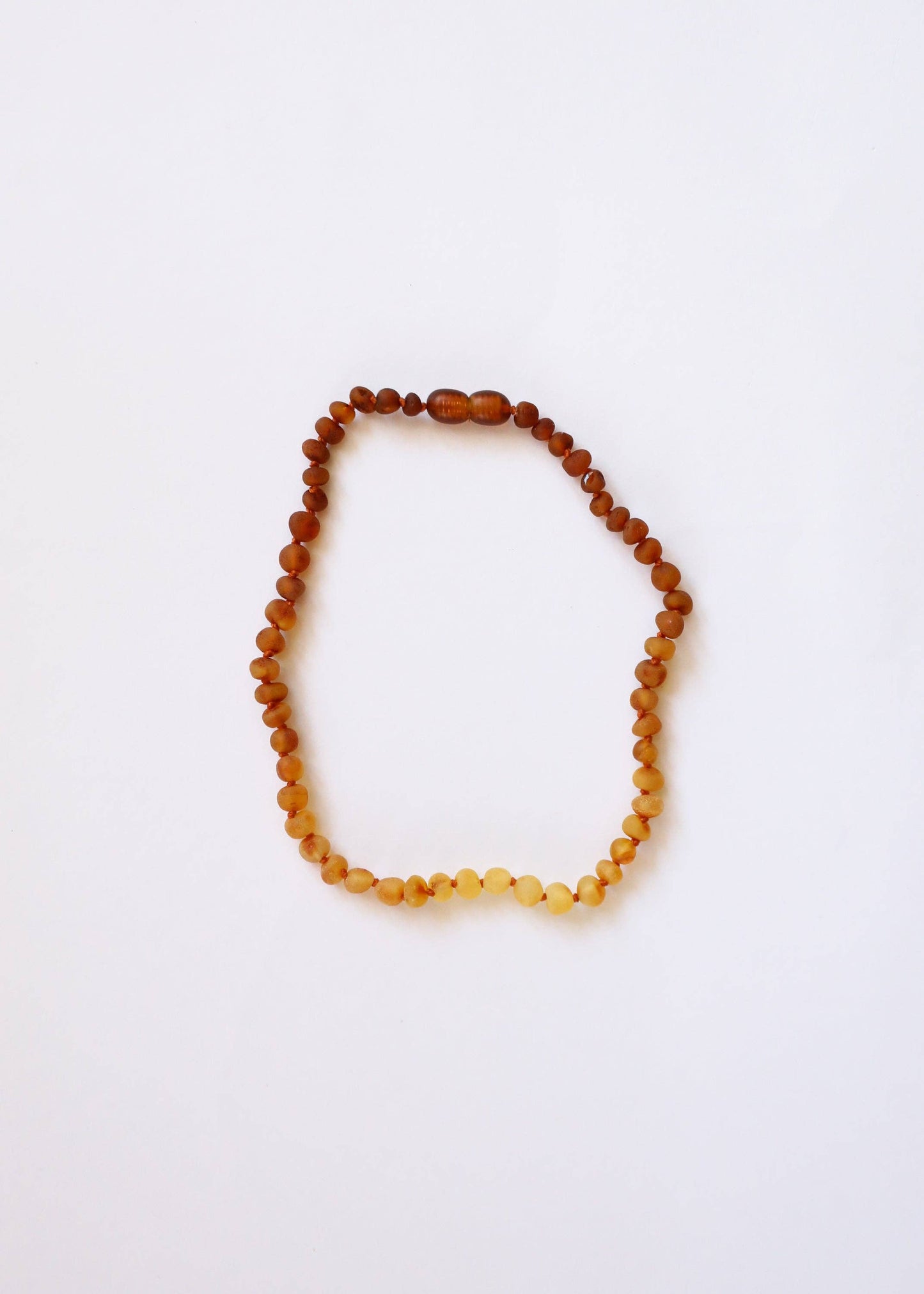 Raw Baltic Amber + Sunflower Necklace :11" Baby Necklace