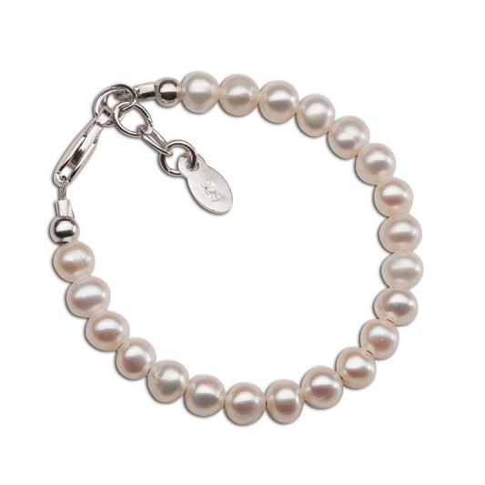 Sterling Silver Pearl Baby Bracelet Kids Jewelry: Medium 1-5 Years