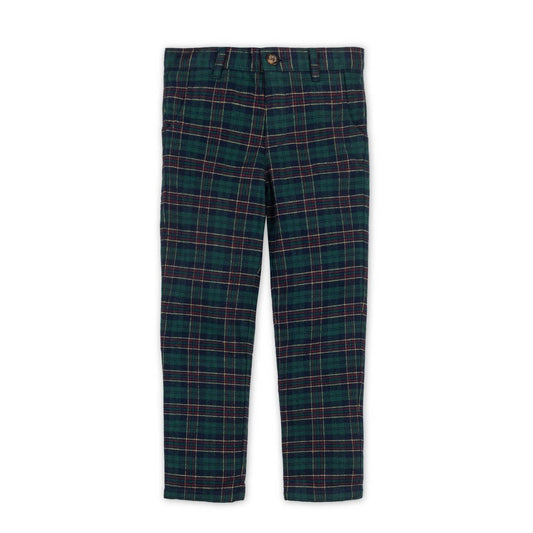 Organic Brushed Suit Pant: Scottish Suit Plaid