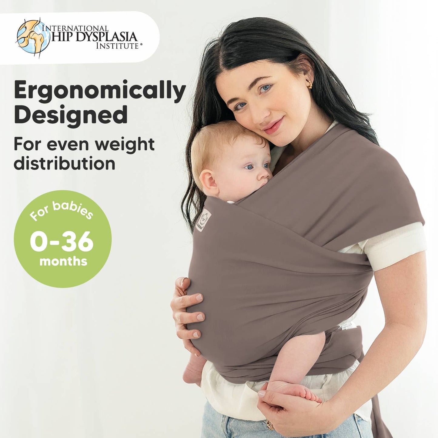 KeaBabies Original Baby Wrap Carrier: Copper Gray