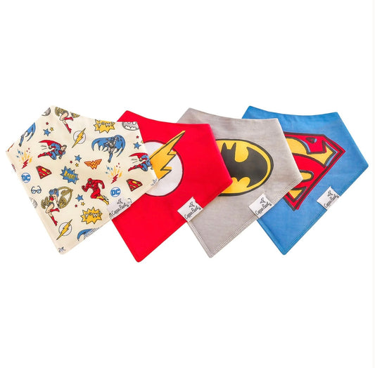 Justice League Bandana Bib Set (4-pack)