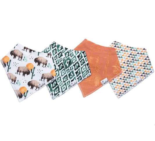 Bison Bandana Bib Set (4-pack)