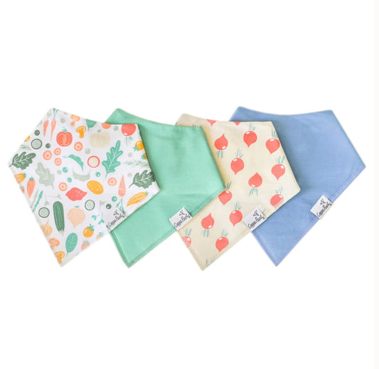 Veggies Bandana Bib Set (4-pack)