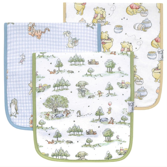 100 Acre Woods Premium Burp Cloths