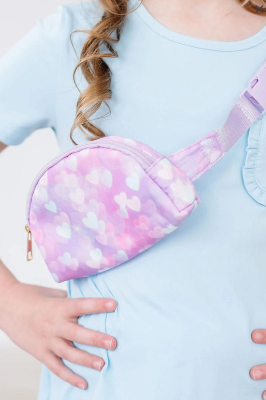 Purple Hearts Belt Bag