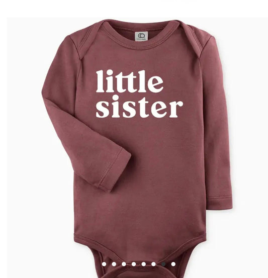 Little Sister Organic Cotton Bodysuit - Berry
