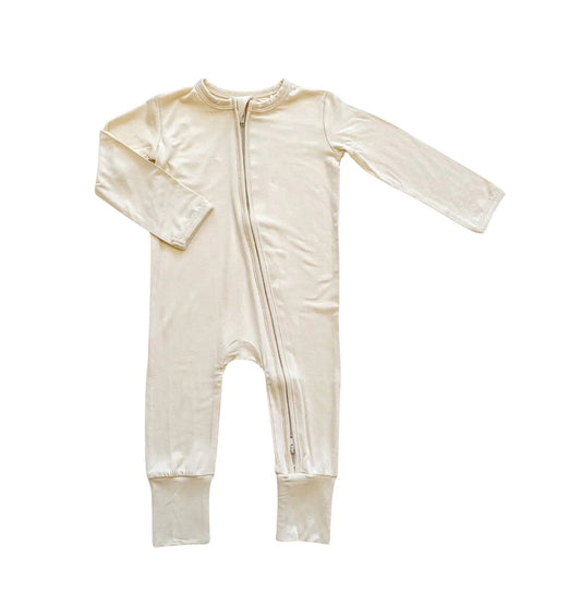 Zipper Romper- Cream