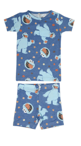 Cookie Monster Short Sleeve Pajama Set