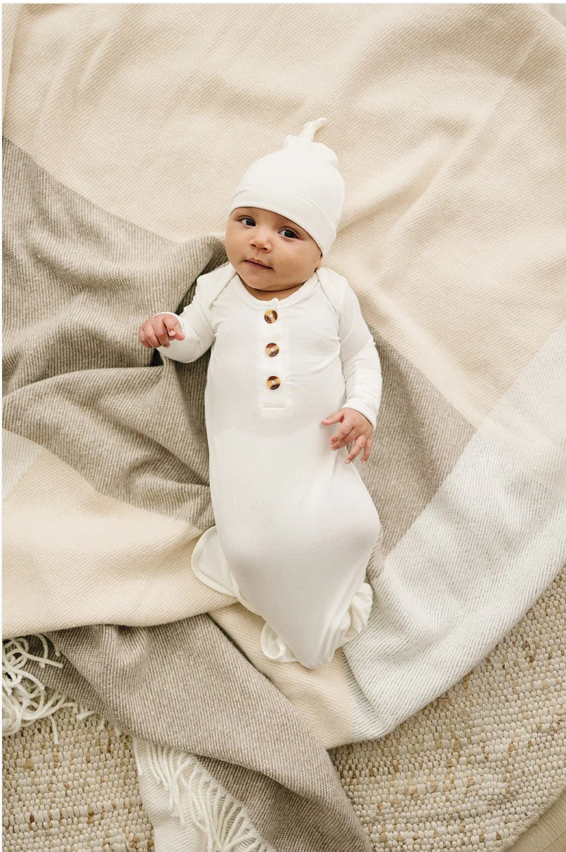 White Knotted Gown