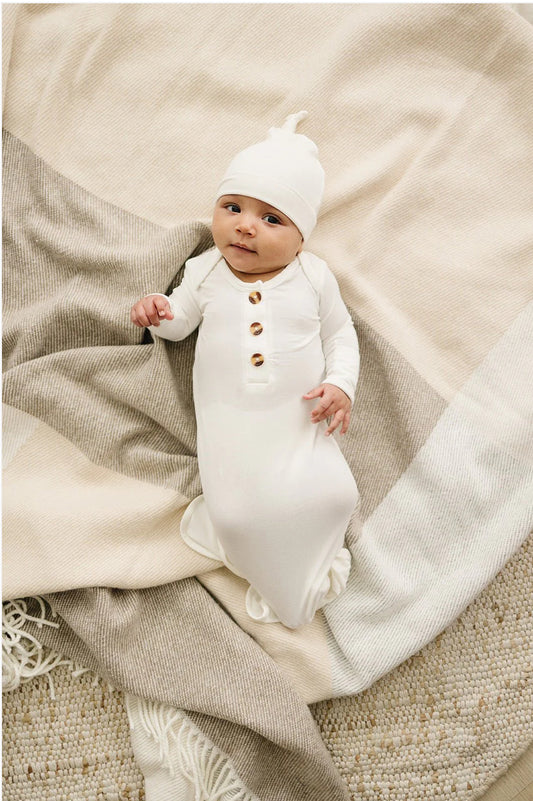 White Knotted Gown