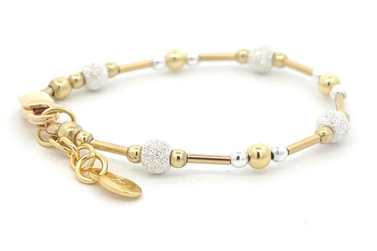 Averleigh Gold Plated Bracelet with Liquid Gold and Silver Sparkle Beads