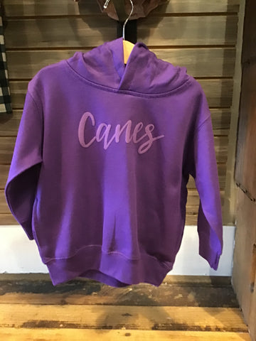 Purple Cartersville Canes Hoodie