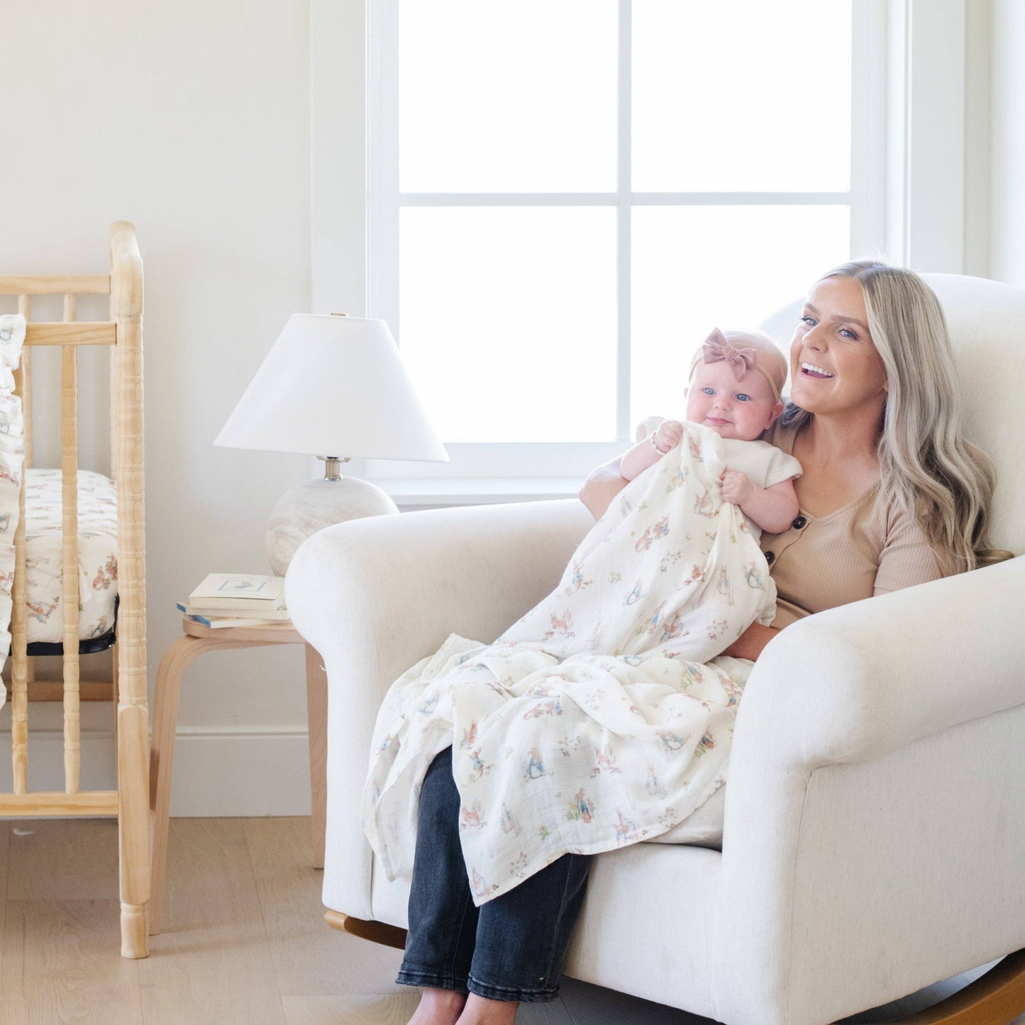 PETER RABBIT™ BAMBOO RAYON MUSLIN 2-PACK SWADDLES: Girl Pack