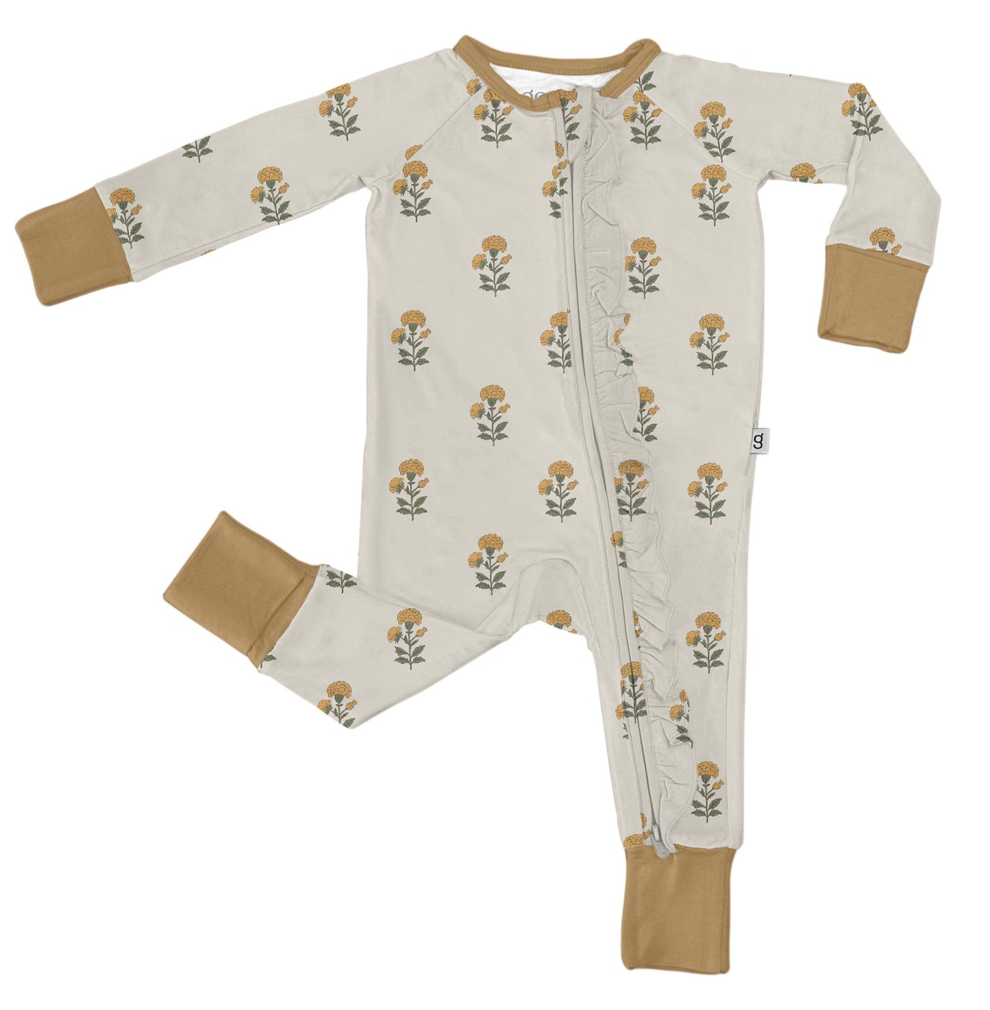 Marigold Block Print Zip PJs