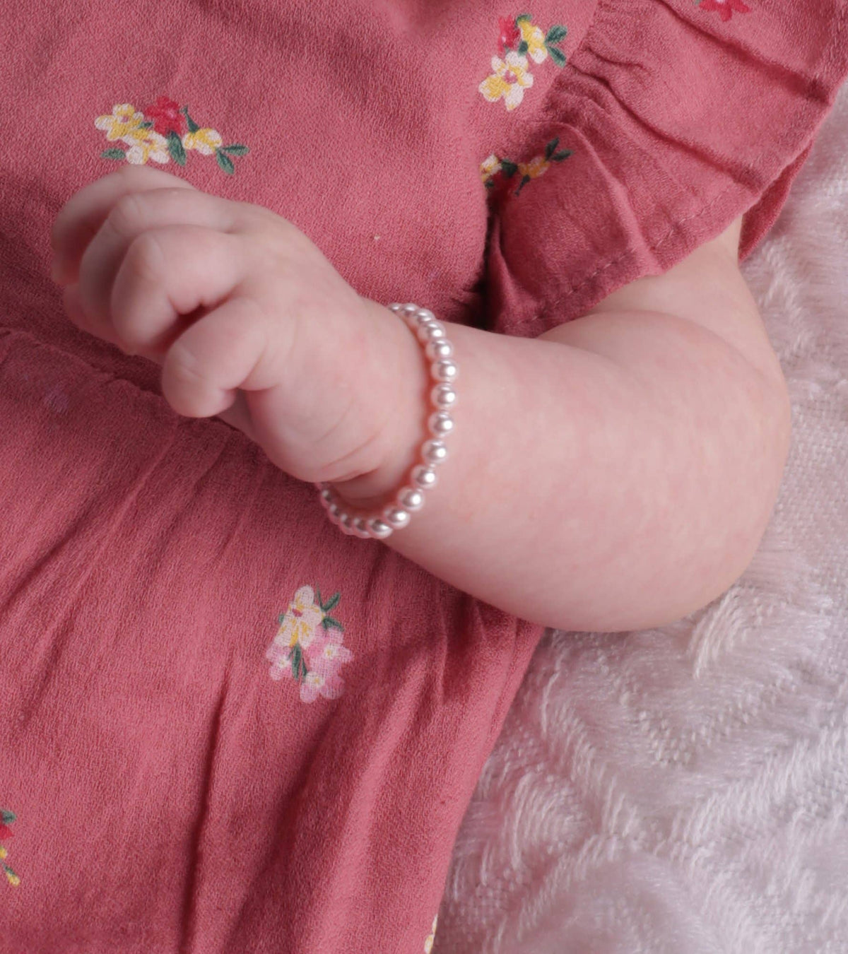 Cherished Moments - Sterling Silver Pink Pearl Baby Girl & Children's Bracelet: Medium 1-5 Years