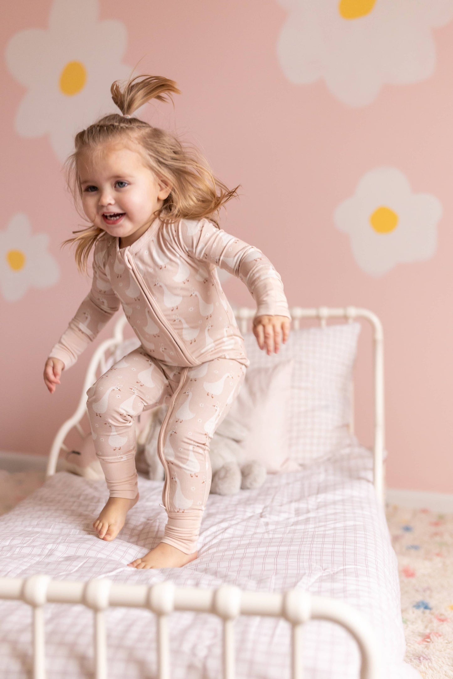 Silly Goose on the Loose Bamboo Zippy Romper: