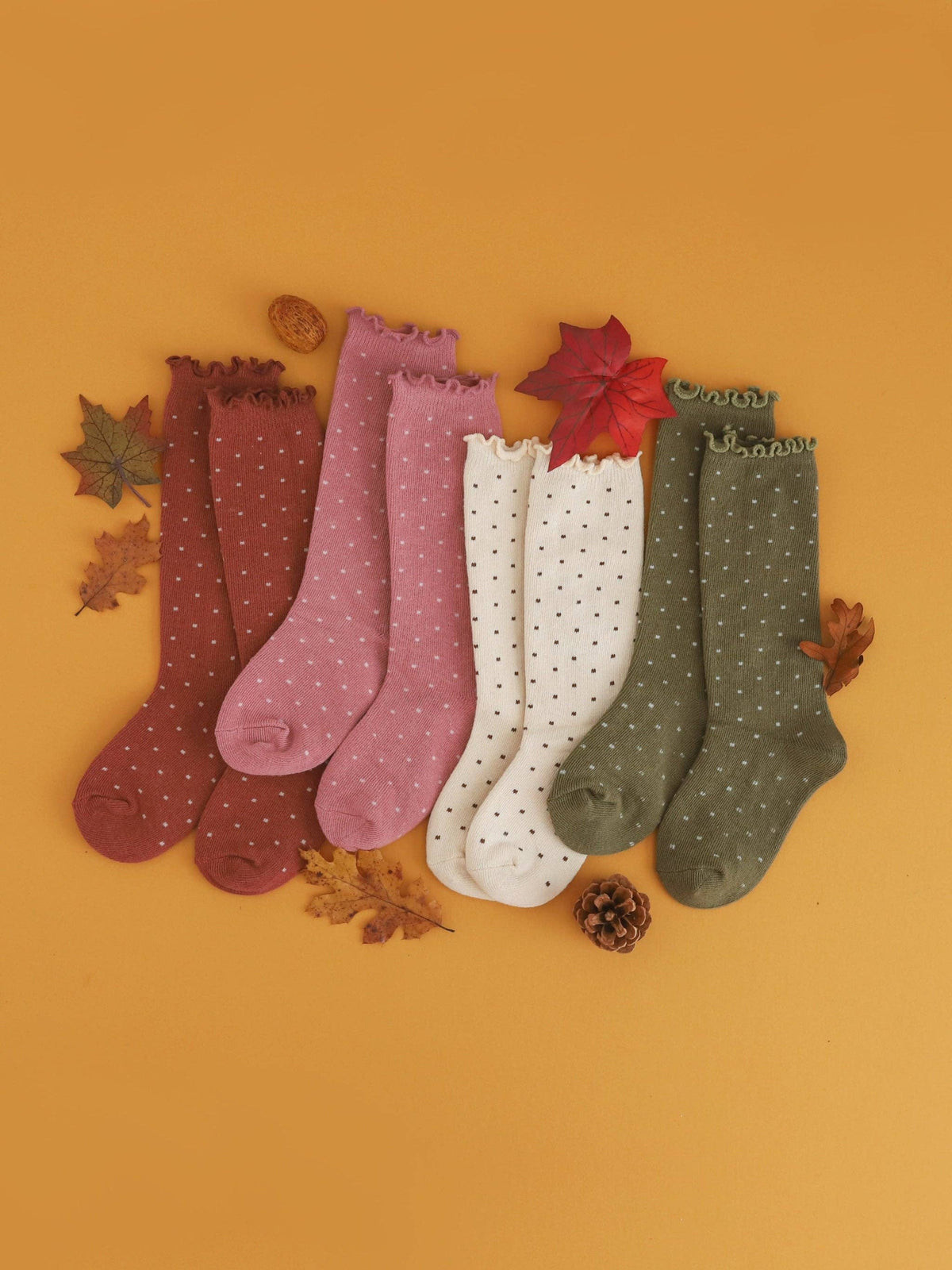 Dottie Knee Socks - Old Rose: 1.5-3 YEARS