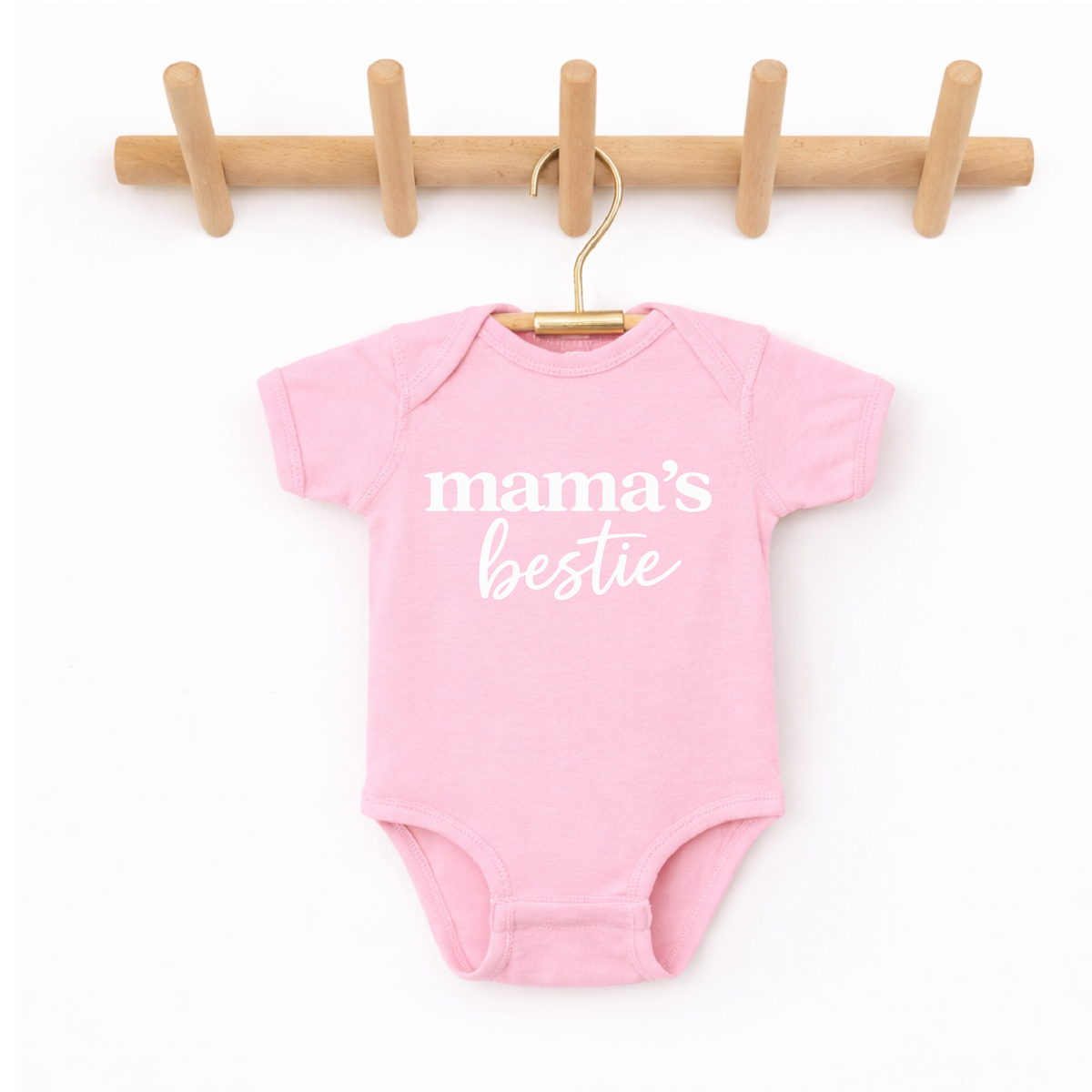 Mama's Bestie Baby's First Mothers Day Onesie