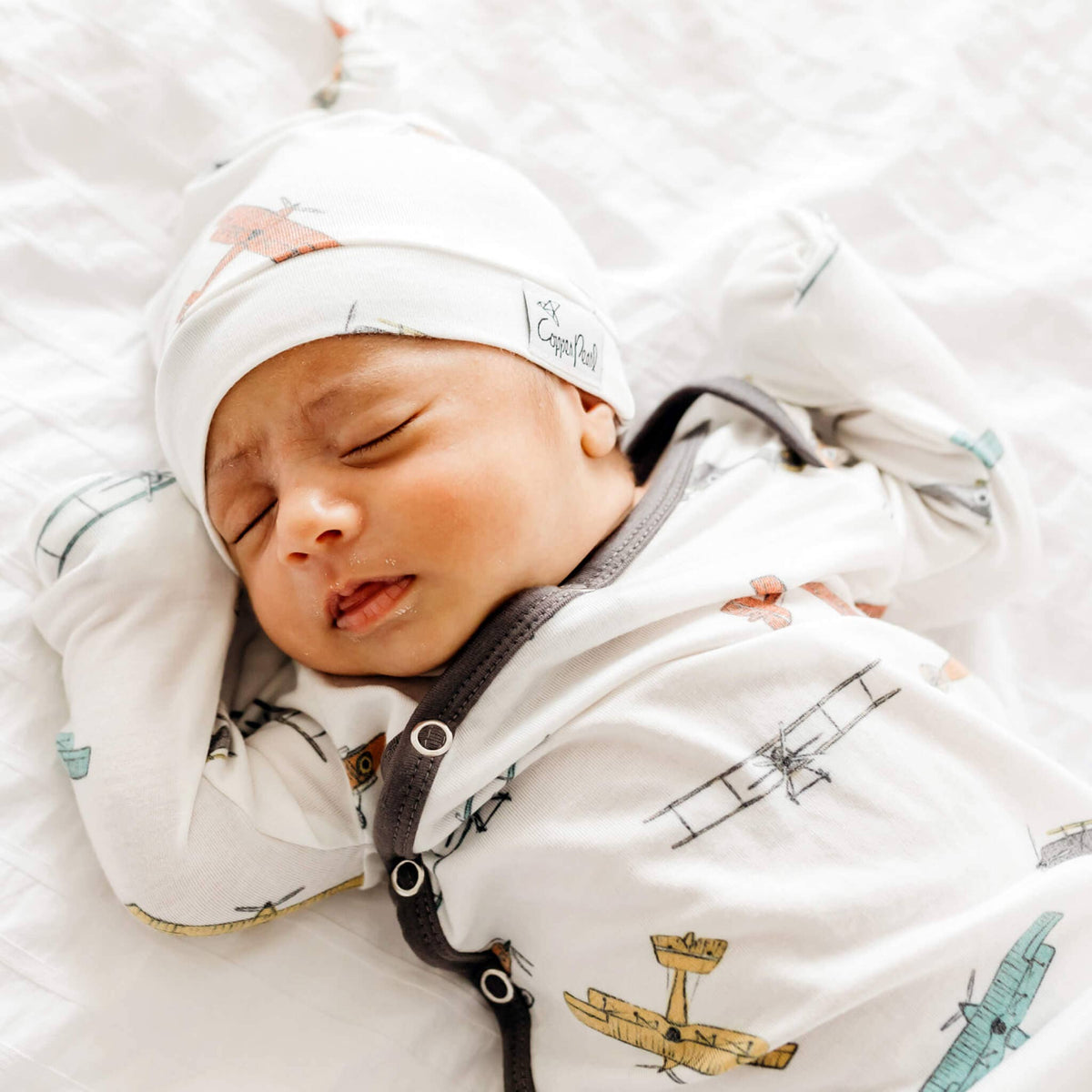 Copper Pearl - Newborn Knotted Gown - Ace