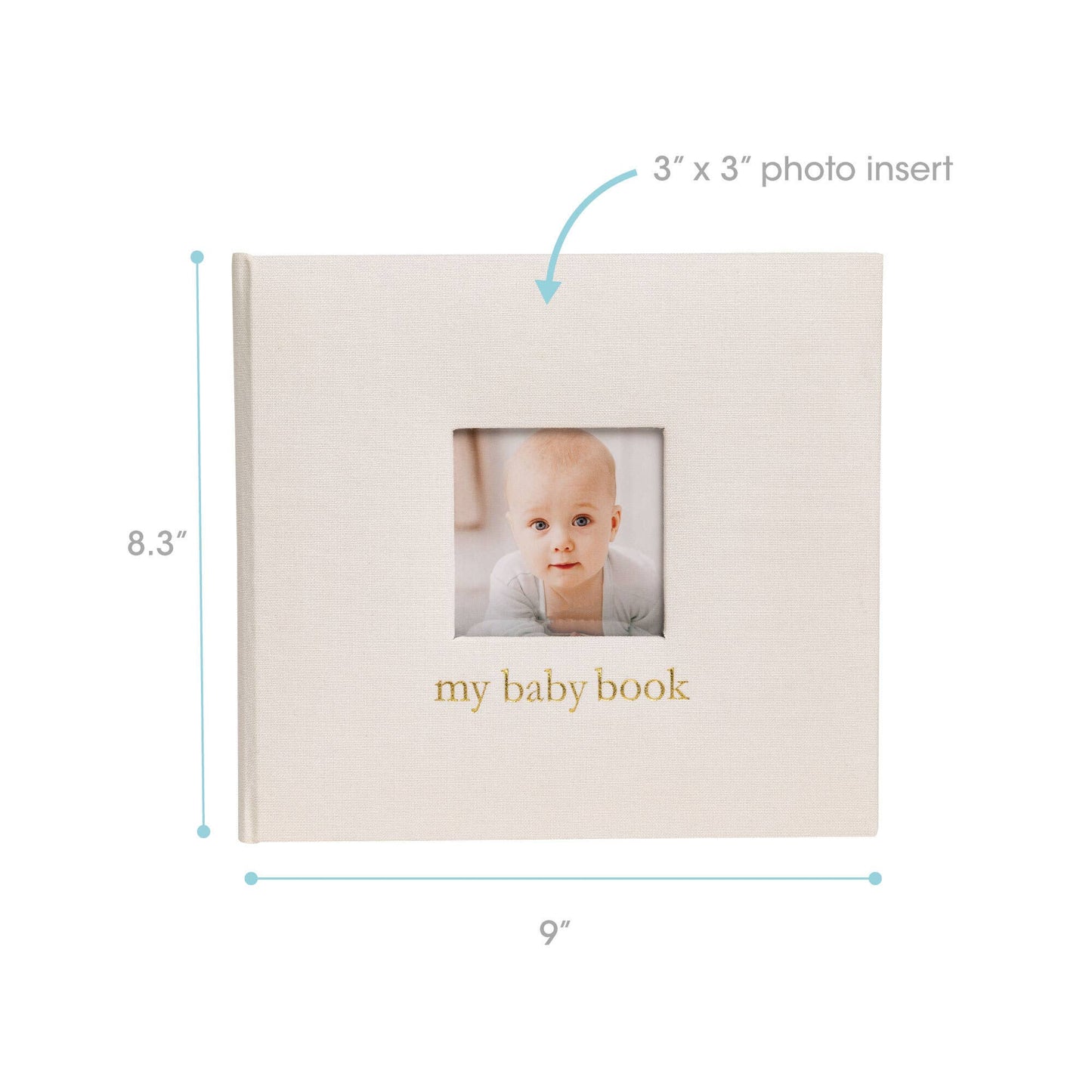 Ivory Linen Baby Memory Book