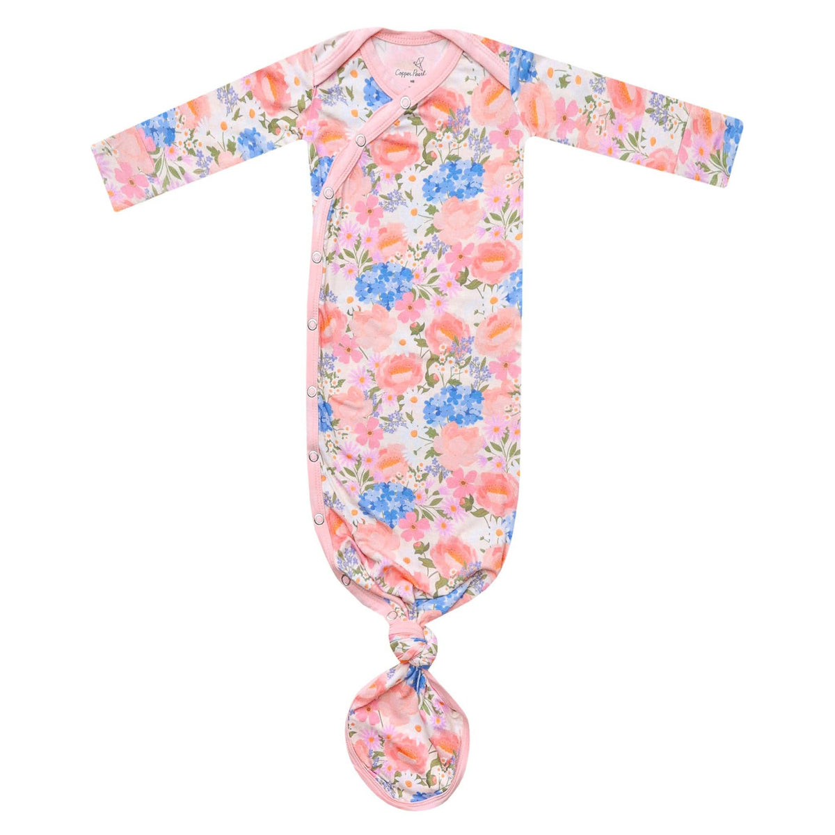 Copper Pearl - Bamboo Newborn Knotted Gown - Penelope