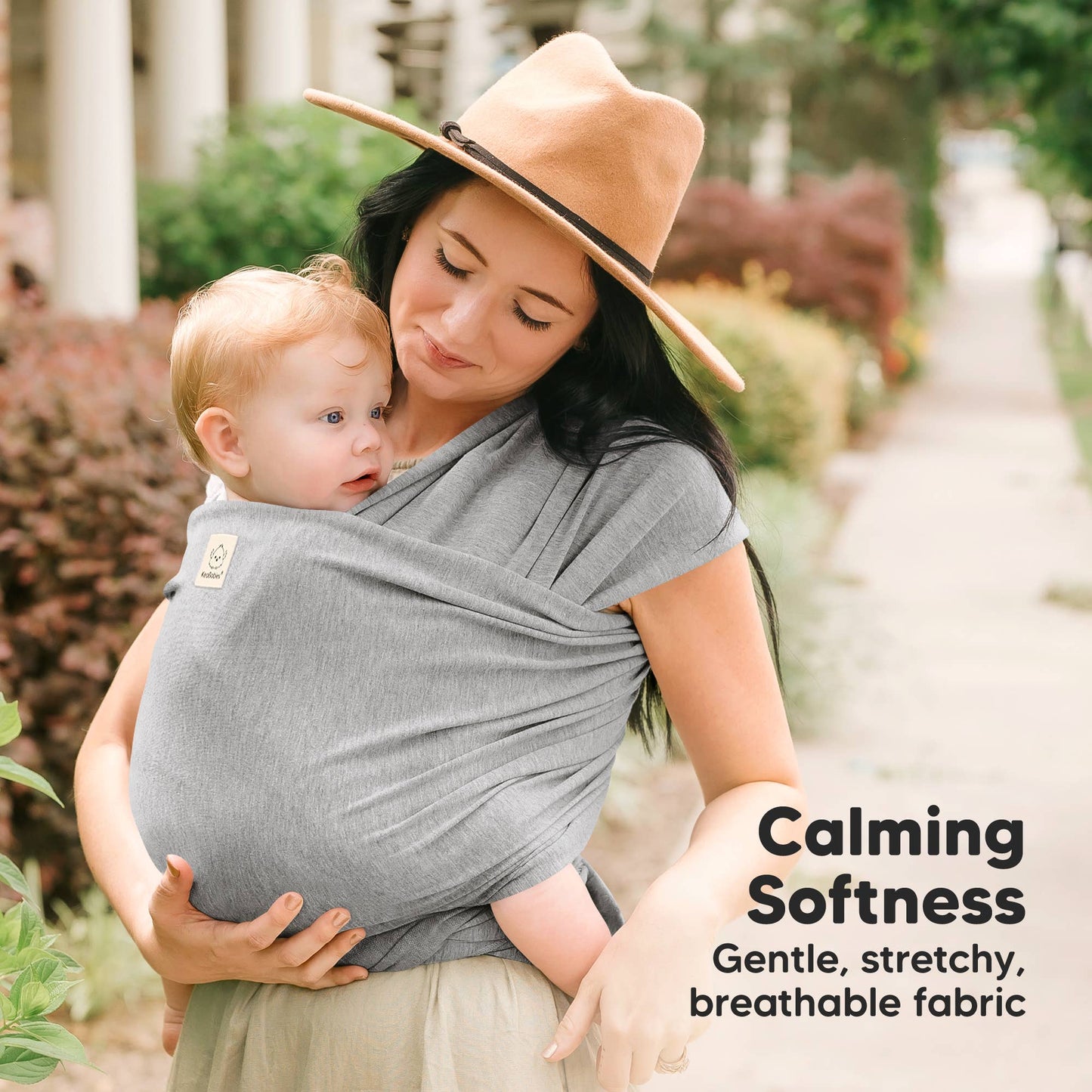 KeaBabies Original Baby Wrap Carrier: Classic Gray
