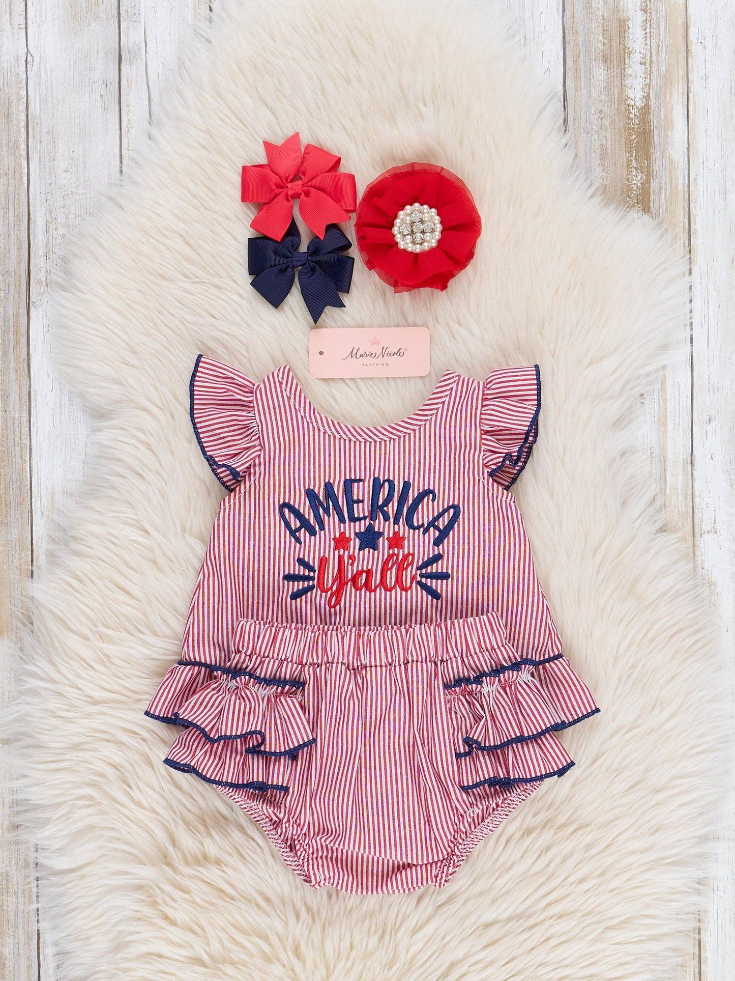 "America, Y'all" Cotton Bloomers Outfit