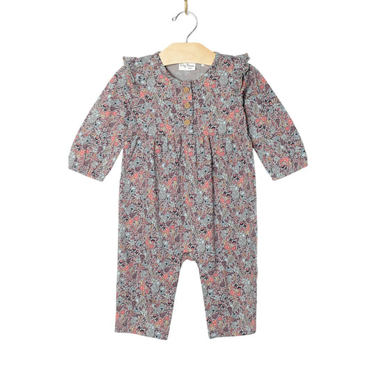 Fall Forest Flutter Sleeve Romper | Cotton | Baby 6-9M