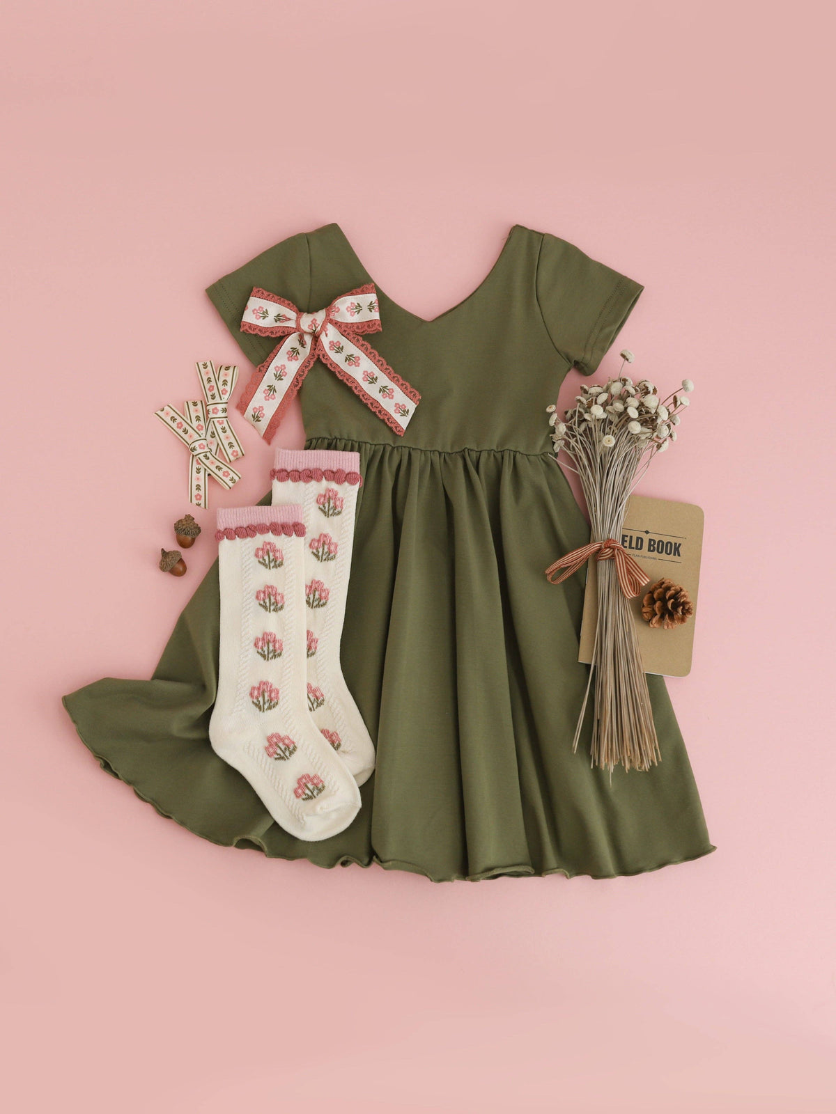 Posie Knee Socks - Old Rose: 1.5-3 YEARS