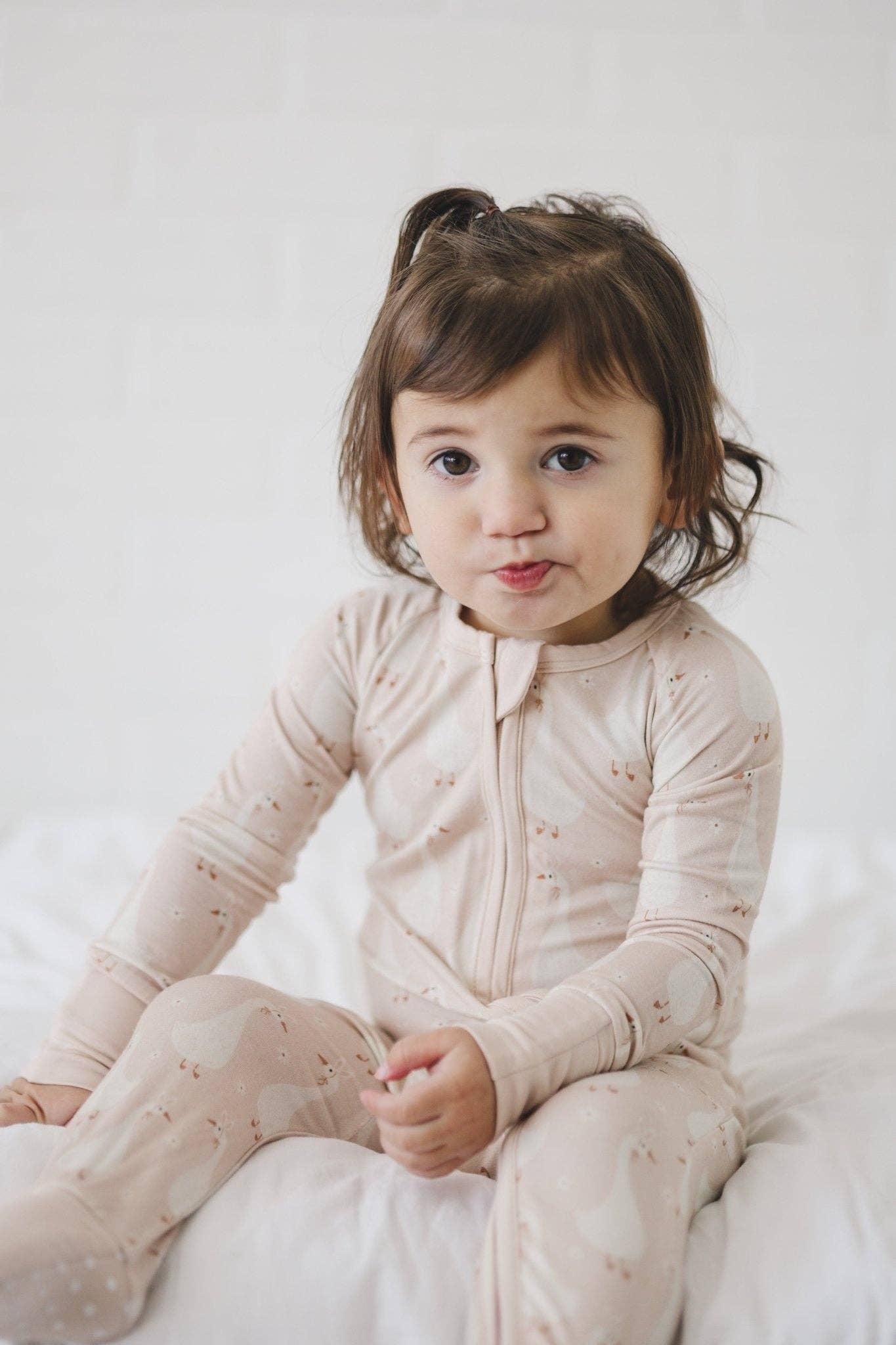Silly Goose on the Loose Bamboo Zippy Romper: