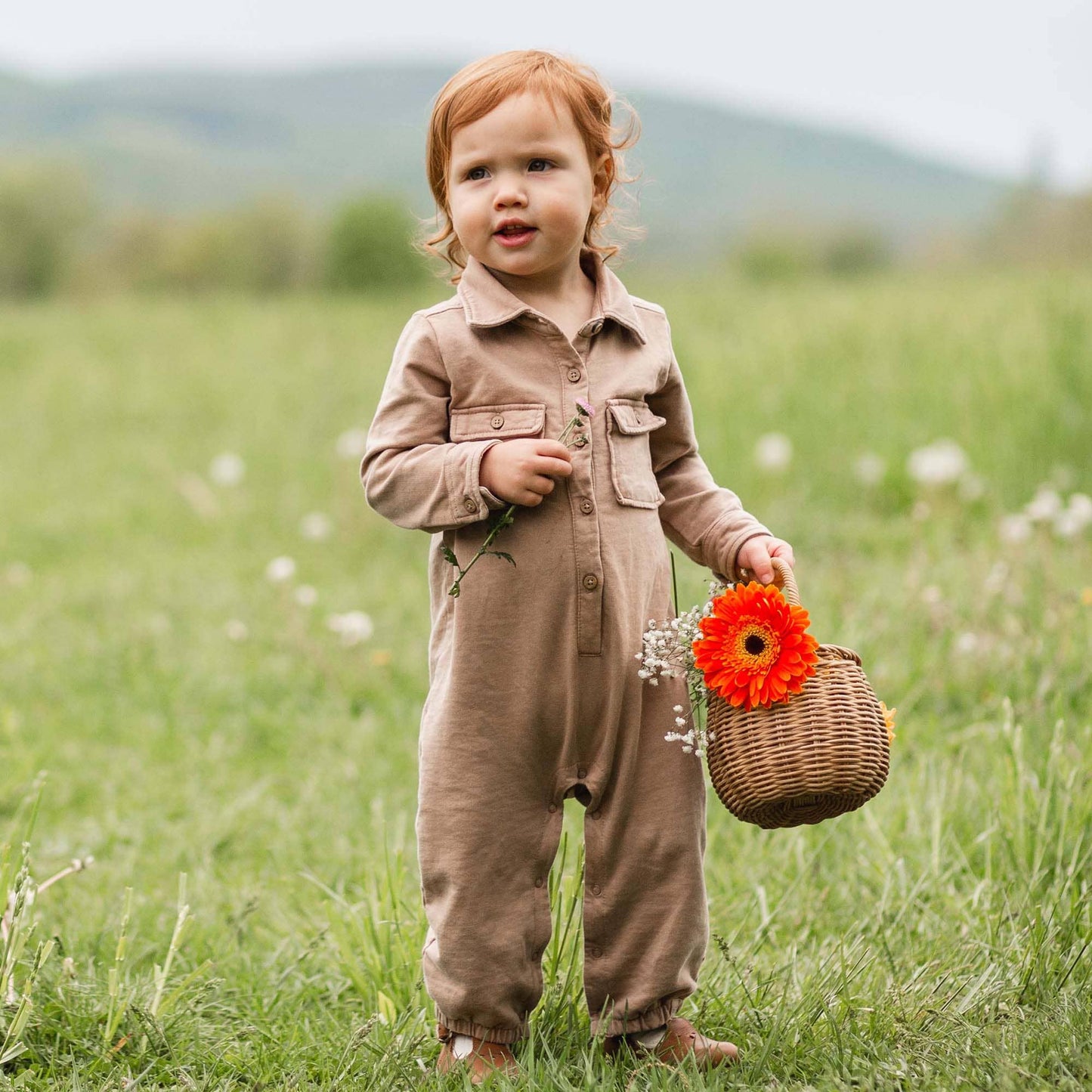 Acid Wash Jumpsuit: Ginger Loaf
