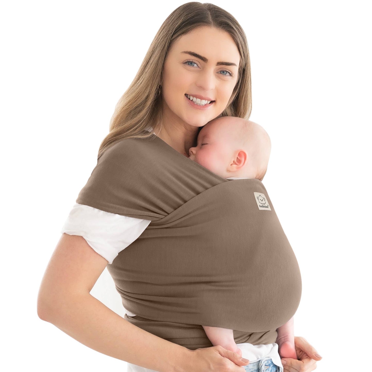 KeaBabies Original Baby Wrap Carrier: Saddle Brown