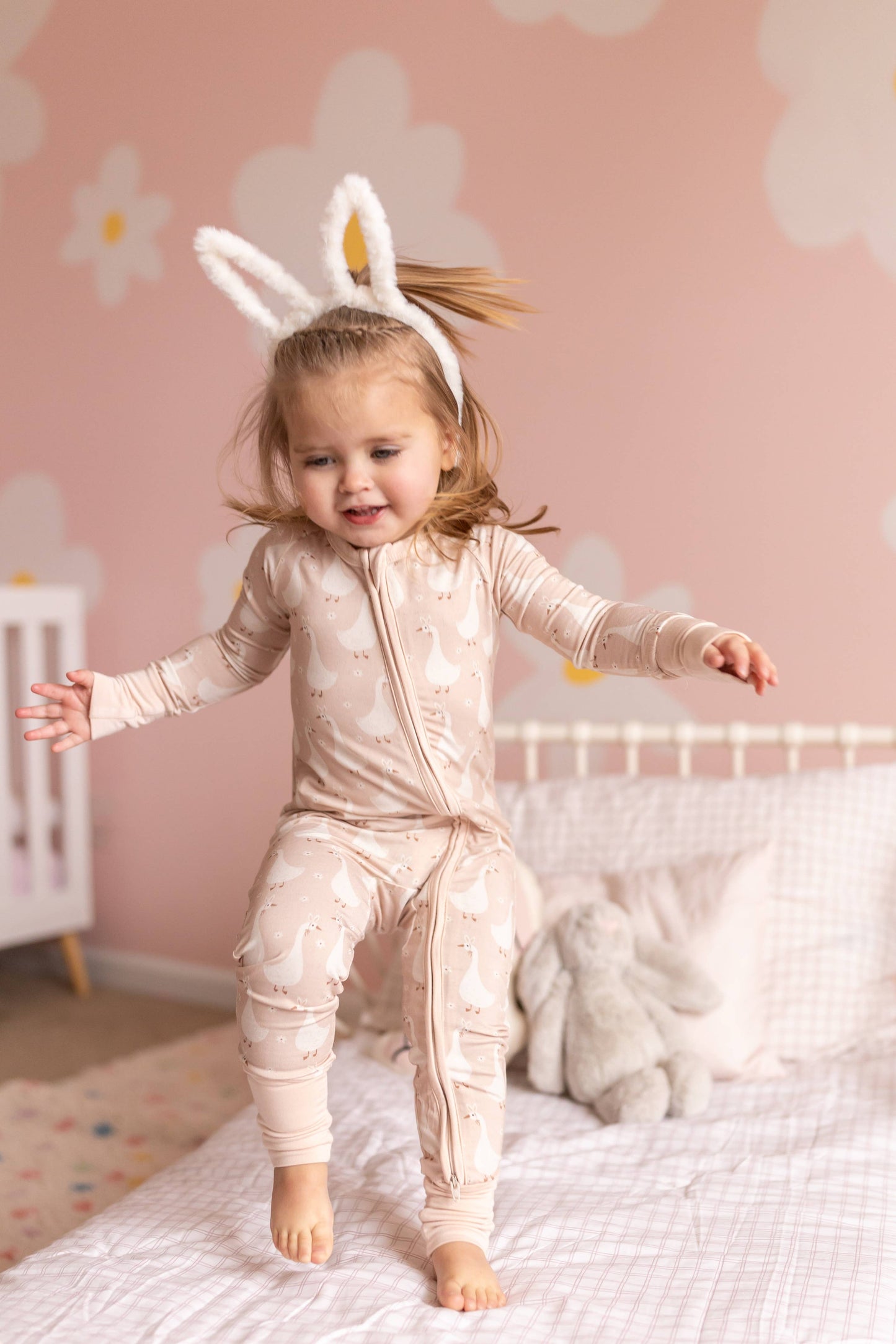 Silly Goose on the Loose Bamboo Zippy Romper: