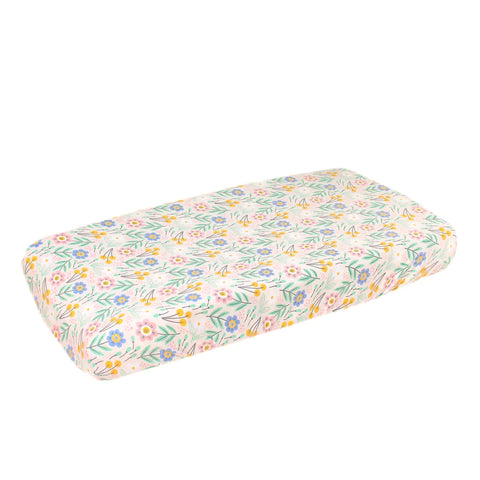 Premium Knit Diaper Changing Pad Cover- Clara