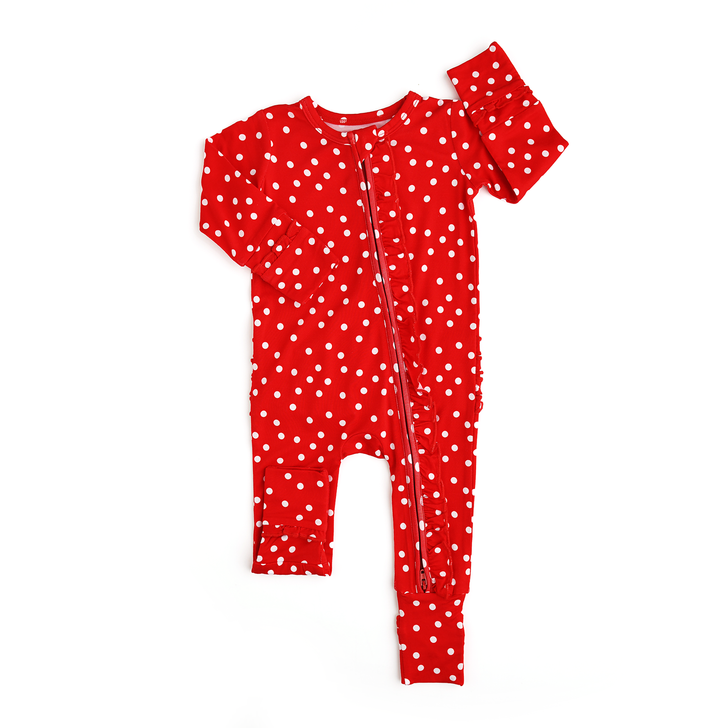 Ruffle Zip Polka Dot Sleeper