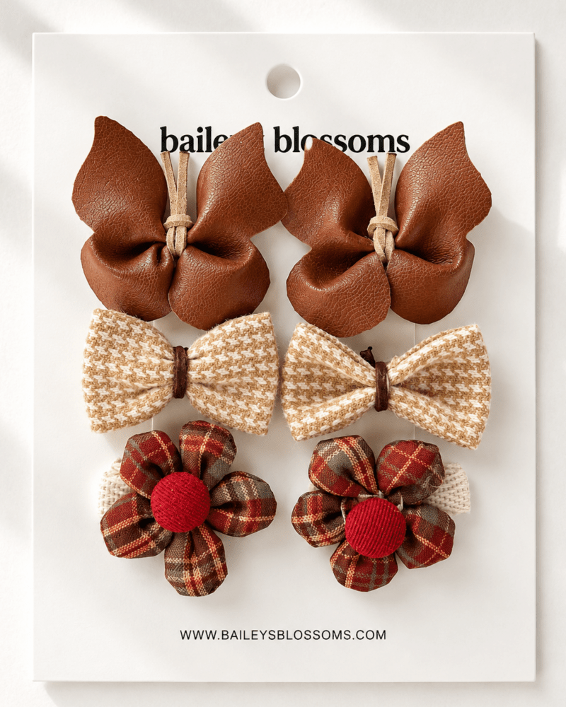 Bailey's Blossoms - 6-Piece Hair Clip Set - Harvest & Bloom