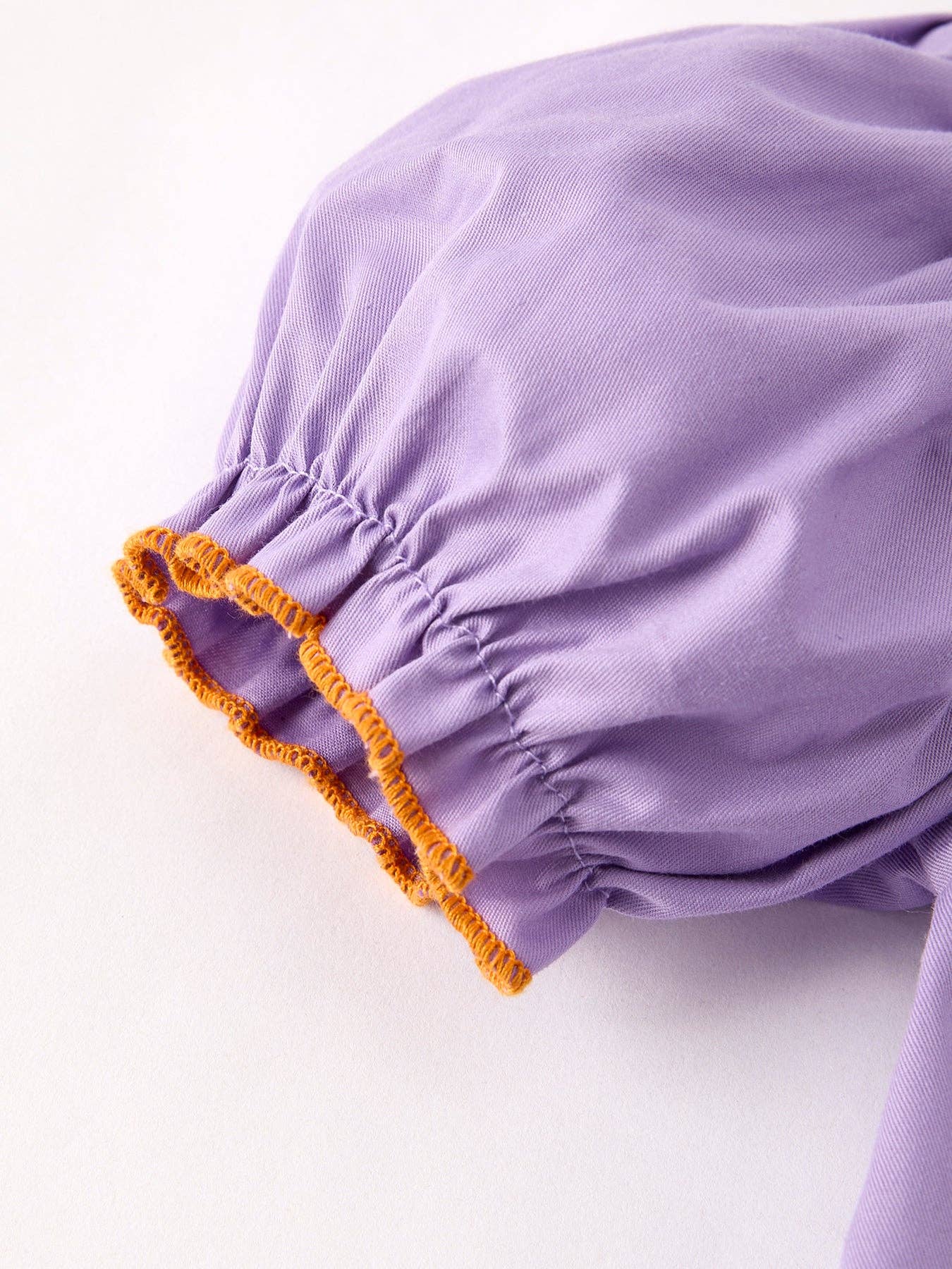 Purple Halloween Smock Embroidery Baby Girl Dress