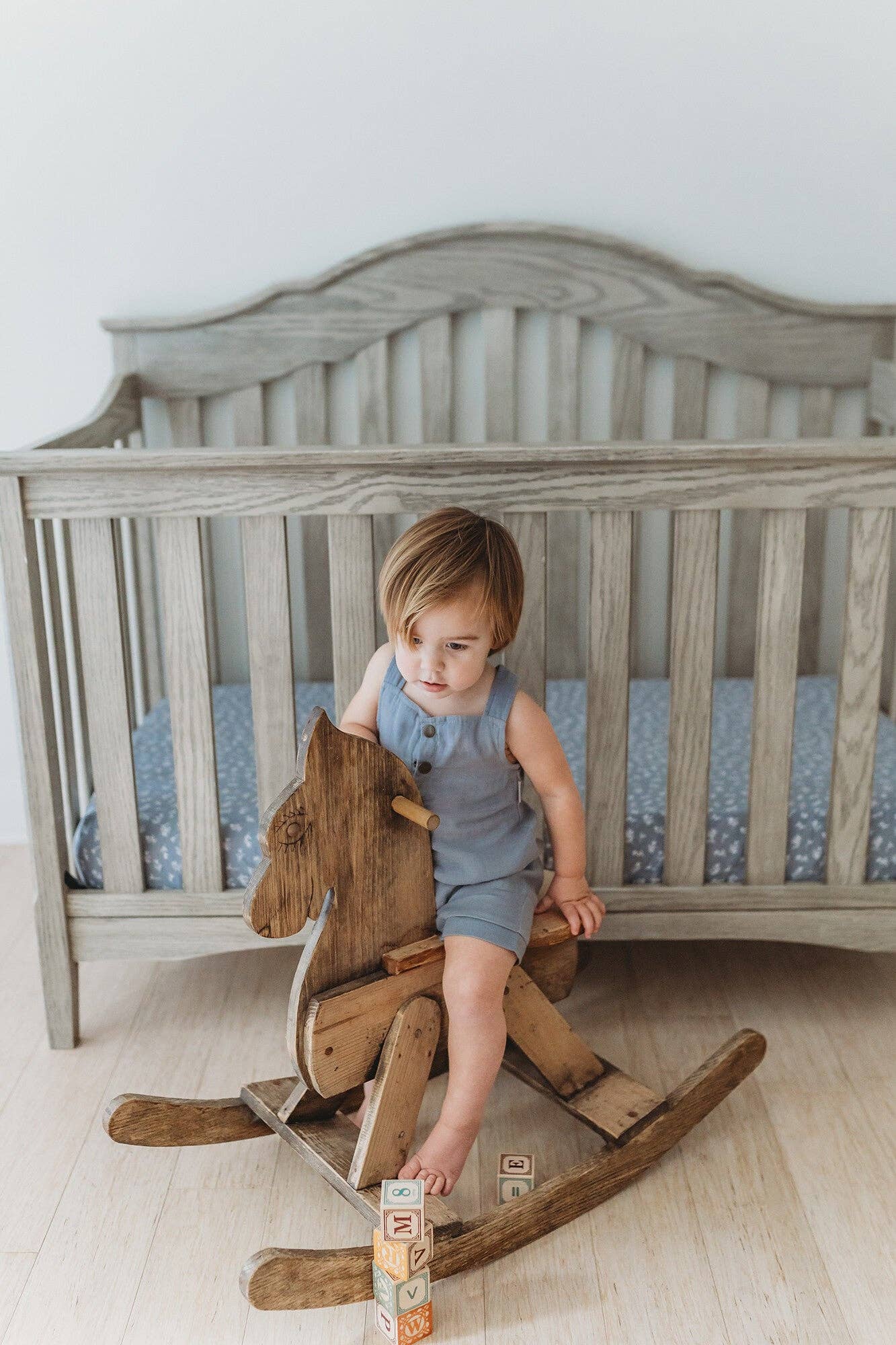 Blueberry | Organic Cuffed Muslin Overall