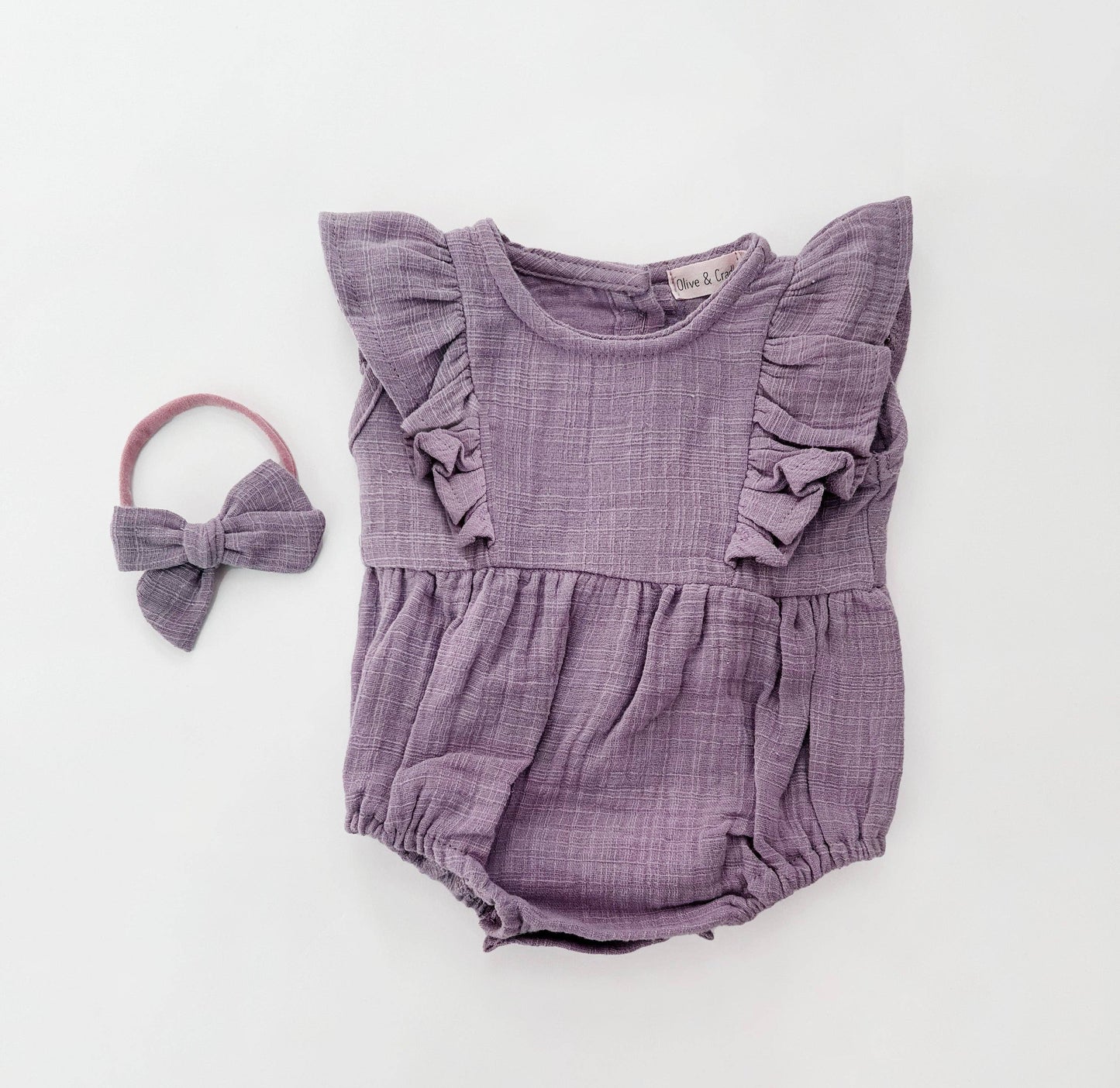 Bubble Romper & Bow: Blue