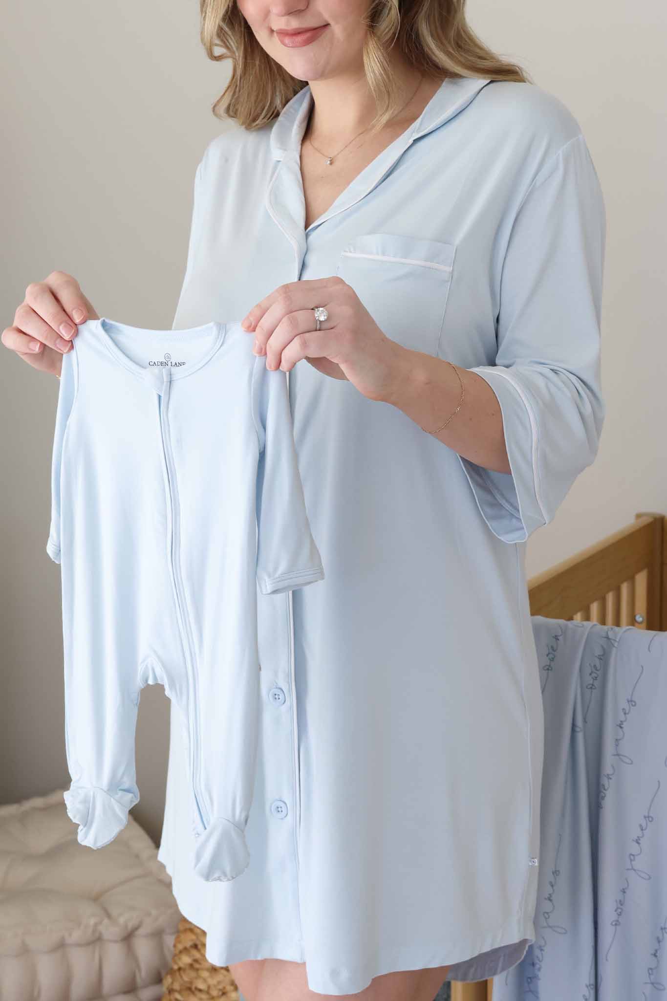Labor & Delivery Nightgown Baby Blue