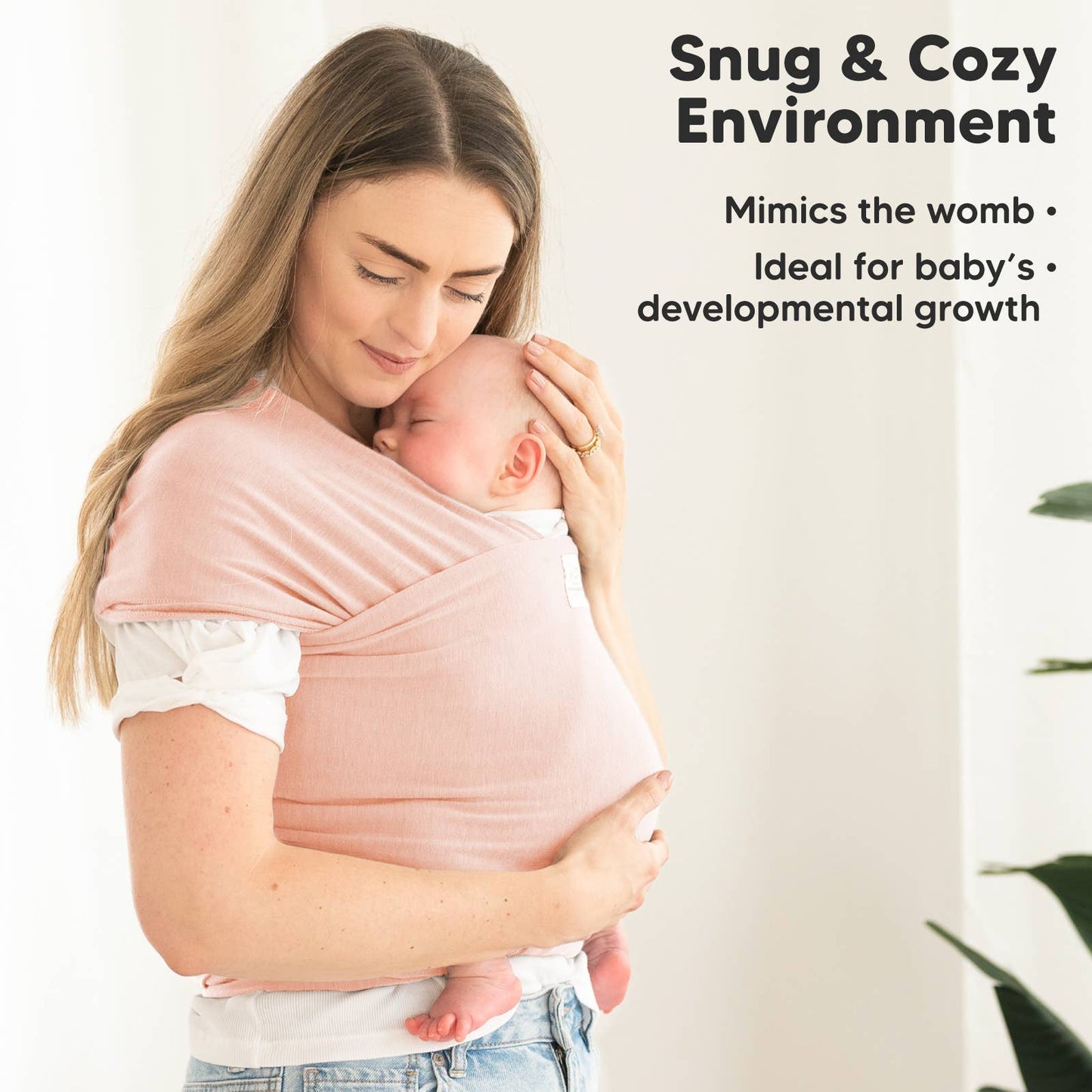 KeaBabies Original Baby Wrap Carrier: Dusty Pink