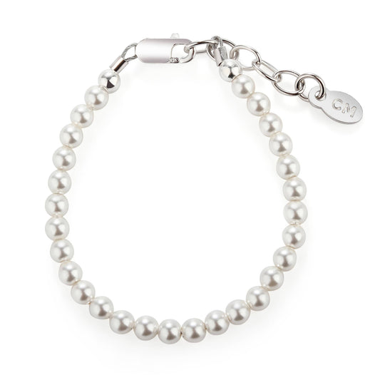 Sterling Silver Dainty Pearl Baby & Child's Bracelet