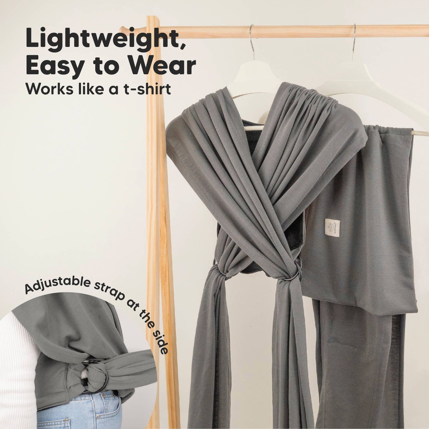 KeaBabies D-Lite Wrap Carrier: Graphite