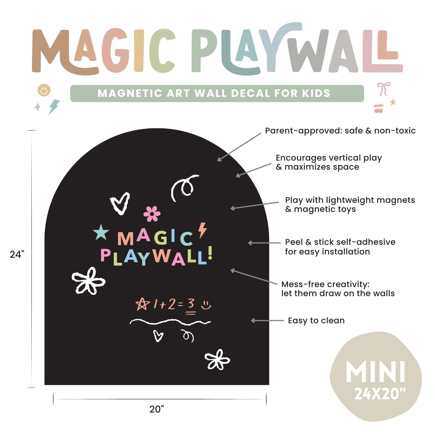 MINI Magic Playwall - Arch Magnetic Art Wall Decal