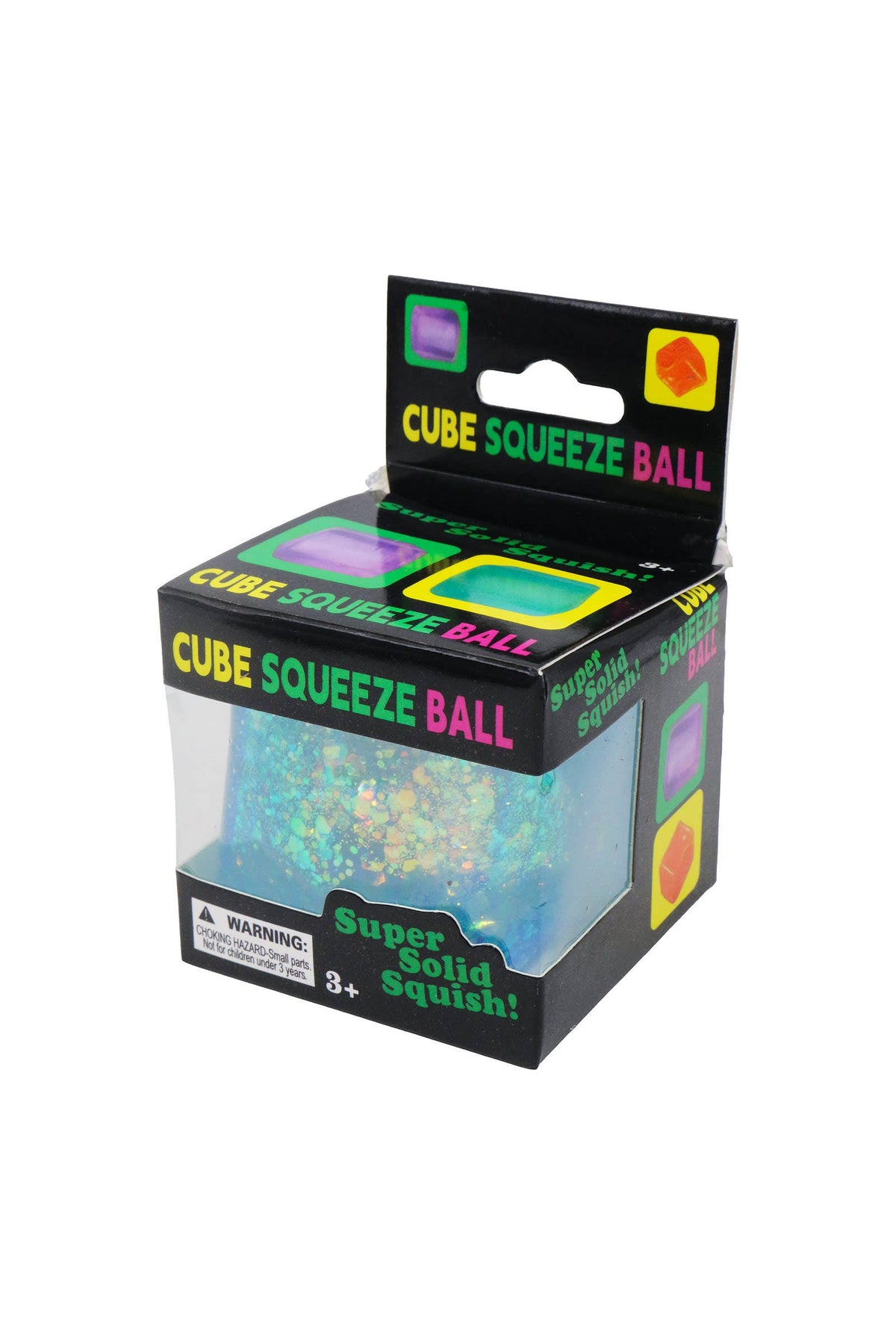 Iridescent Glitter Cube Maltose Putty Filled Squishy