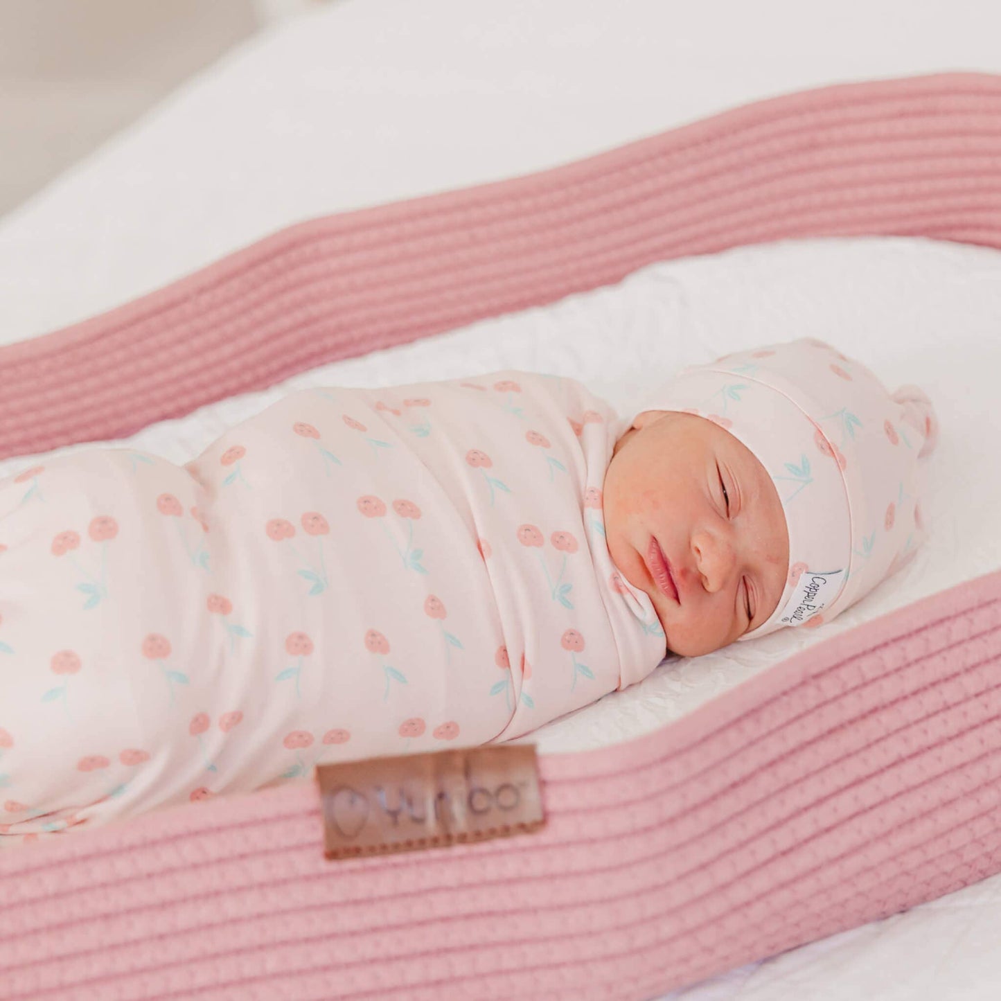 Copper Pearl - Knit Swaddle Blanket - Cheery