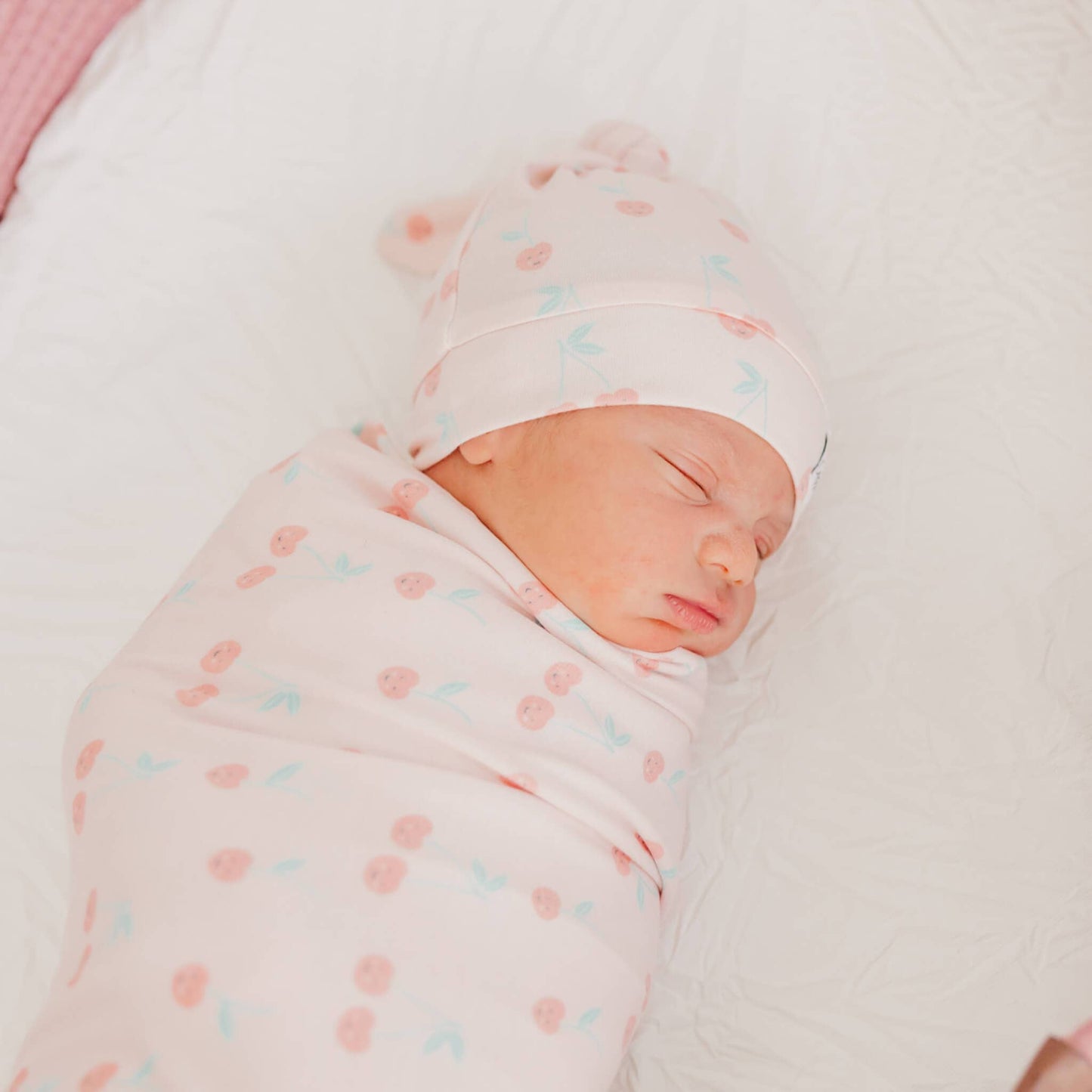 Copper Pearl - Knit Swaddle Blanket - Cheery
