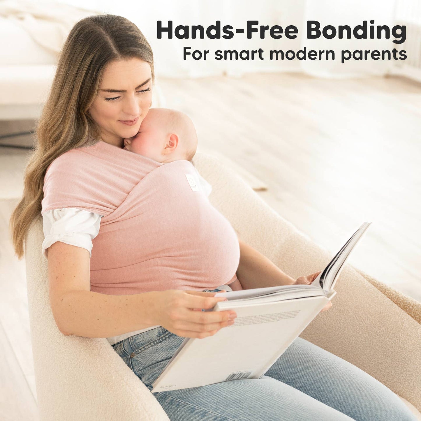 KeaBabies Original Baby Wrap Carrier: Dusty Pink